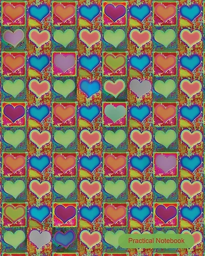 Practical Notebook: Heart Design College Ruled Exercise Book Notebook With 150 Pages For Office, Home and School. Cool Lined Journal Notebook To Write In For Men, Women, Girls, Boys,8"x10" paperback