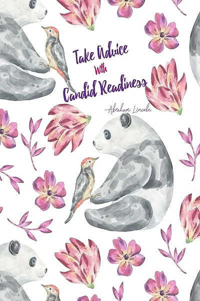 Take advice with candid readiness: Blank Lined Journal Portable