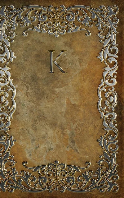 Monogram K Notebook [Luxury One]: Blank Journal Diary Memoir Log Logue
