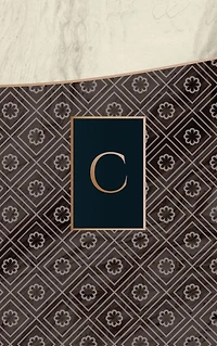 Monogram C Notebook [Luxury One]: Blank Journal Diary Memoir Log Logue
