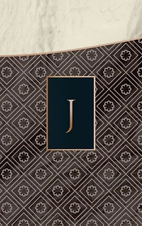 Monogram J Notebook [Luxury One]: Blank Journal Diary Memoir Log Logue