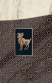 Monogram Aries Notebook [Luxury One]: Blank Journal Diary Memoir Log Logue