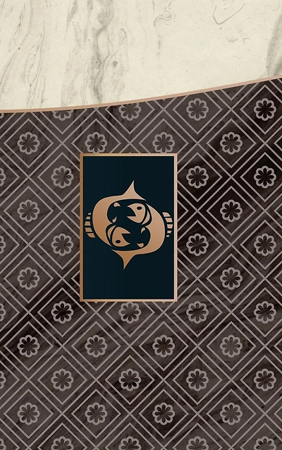 Monogram Pisces Notebook [Luxury One]: Blank Journal Diary Memoir Log Logue