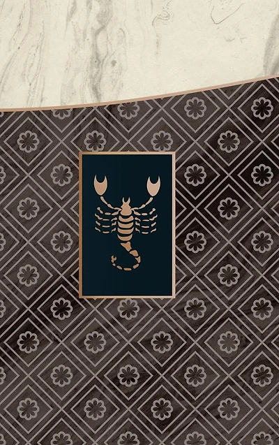 Monogram Scorpio Notebook [Luxury One]: Blank Journal Diary Memoir Log Logue