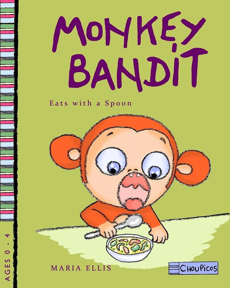 Monkey Bandit Eats with a Spoon