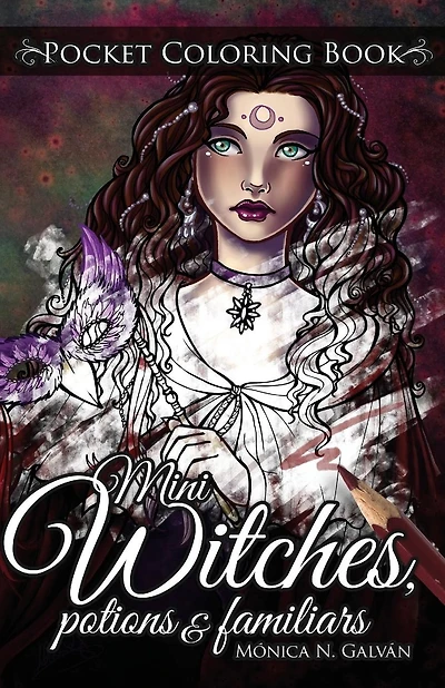 Mini Witches, Potions and Familiars: Pocket Coloring Book