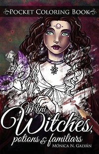 Mini Witches, Potions and Familiars: Pocket Coloring Book