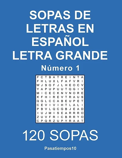 Sopas de letras en espa�ol Letra Grande - N. 1