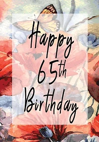 Happy 65th Birthday: Keepsake Journal Notebook For Best Wishes, Messages & Doodling V65
