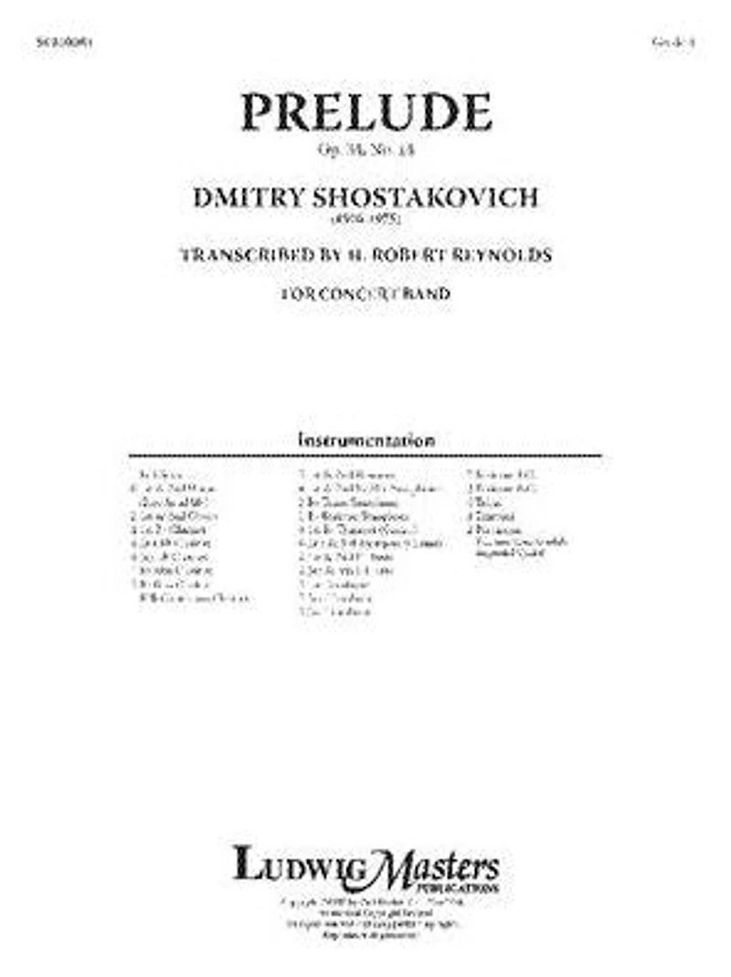 Prelude In B minor: Conductor Score