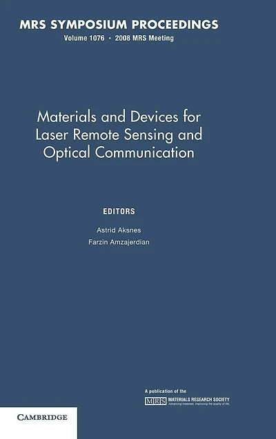 Materials and Devices for Laser Remote Sensing Optical Communication: Volume 1076