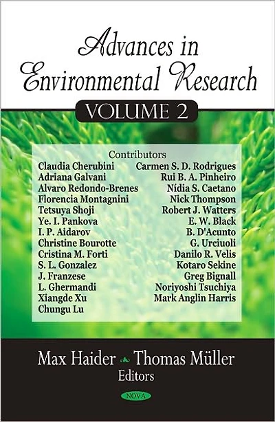 Advances in Environmental Research. Volume 2.