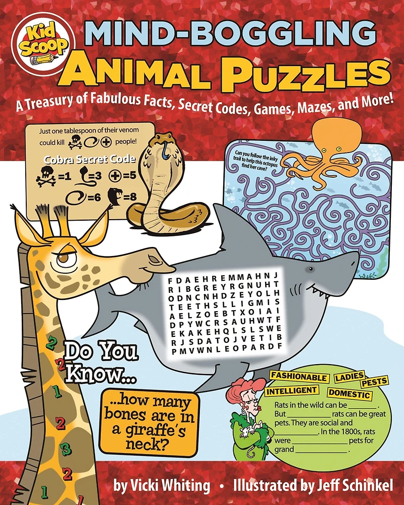 Mind-Boggling Animal Puzzles: A Treasury of Fabulous Facts, Secret Codes, Games, Mazes, and More!