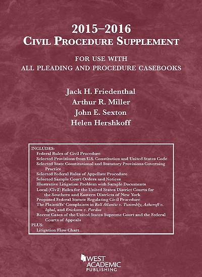 Civil Procedure Supplement, For Use with All Pleading and Procedure Casebooks