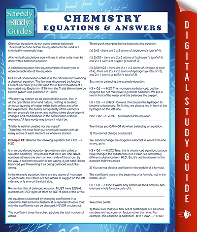 Chemistry Equations & Answers