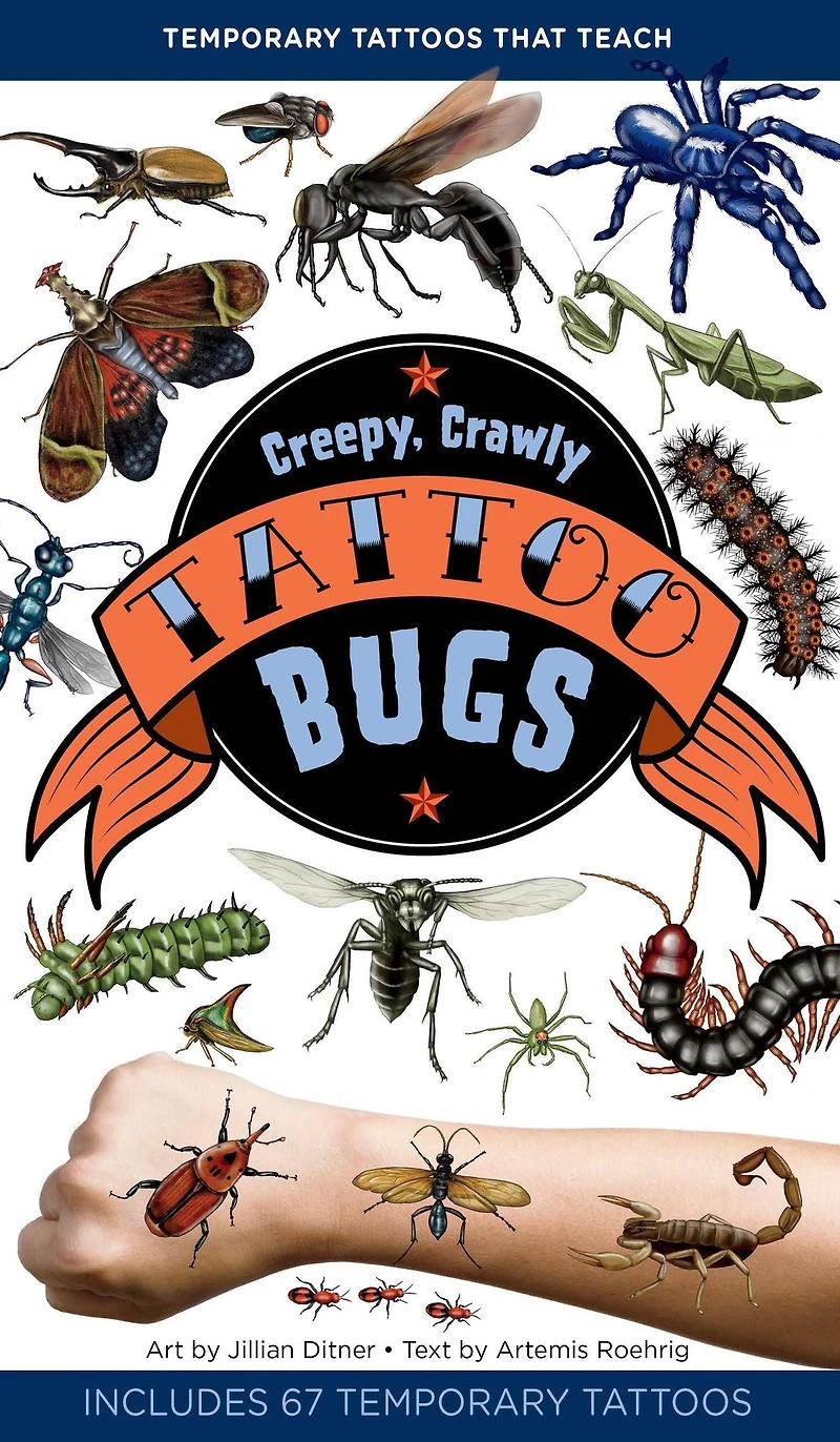 Creepy, Crawly Tattoo Bugs: 60 Temporary Tattoos That Teach