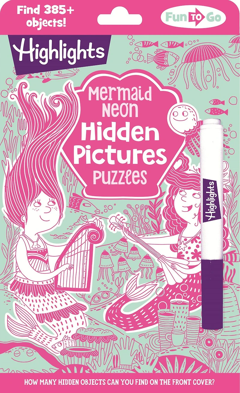 Mermaid Neon Hidden Pictures Puzzles