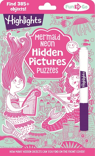 Mermaid Neon Hidden Pictures Puzzles