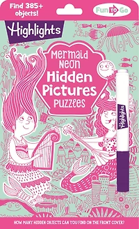 Mermaid Neon Hidden Pictures Puzzles