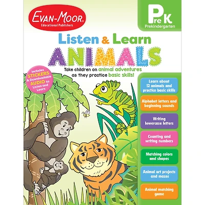 Listen And Learn: Animals, Grade Prek