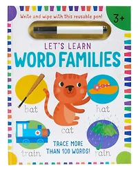 Let's Learn: Word Families (Write and Wipe): (Early Reading Skills, Letter Writing Workbook, Pen Control)