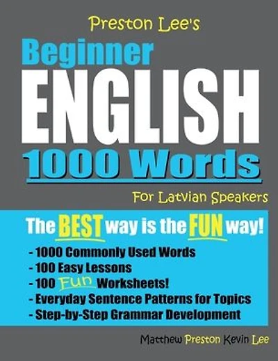 Preston Lee's Beginner English 1000 Words For Latvian Speakers