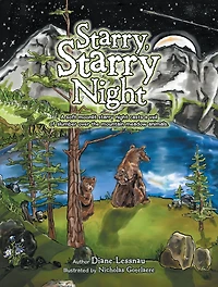Starry, Starry Night: A Soft Moonlit Starry Night Casts a Veil of Slumber over the Mountain Meadow Animals.