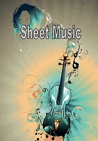 Blank Sheet Music Notebook - Blue Violin: Composition Manuscript Staff Paper Musicians