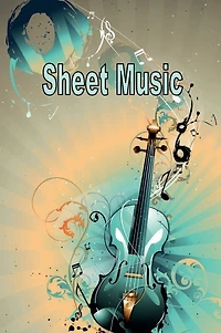 Blank Sheet Music Notebook - Blue Violin: Composition Manuscript Staff Paper Musicians
