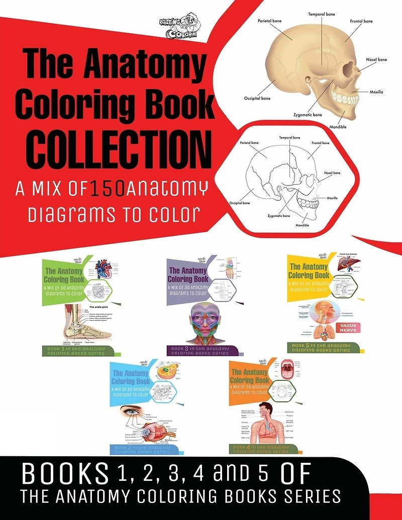 The Anatomy Coloring Book Collection (Books 1, 2, 3, 4 and 5)