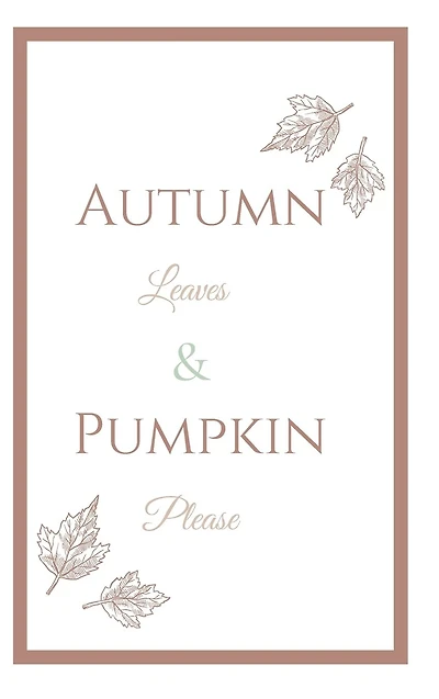 Autumn Leaves & Pumpkin Please Journal