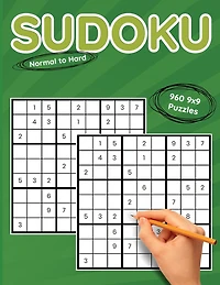 Sudoku, Normal to Hard, 9x9: 960 9x9 Puzzles to Solve, Great for Kids, Adults and Seniors, Logic Brain Games, Stress Relief & Relaxation,