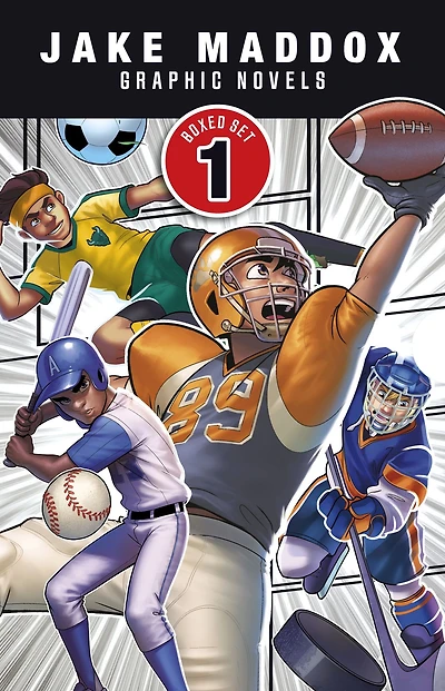 Jake Maddox Graphic Novels Boxed Set 1: Comeback Catcher, Daydream Receiver, Home Ice Rivals, Soccer Superstar