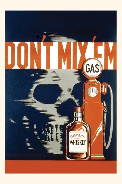 Vintage Journal Don't Mix Gas and Whiskey