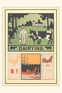 Vintage Journal Dairying Poster
