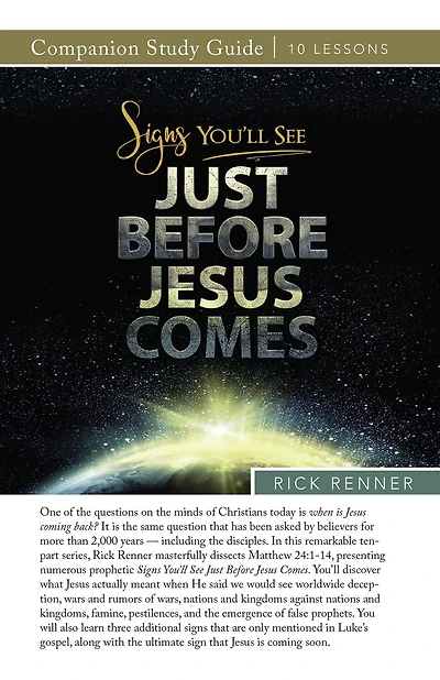 Signs You'll See Just Before Jesus Comes Study Guide
