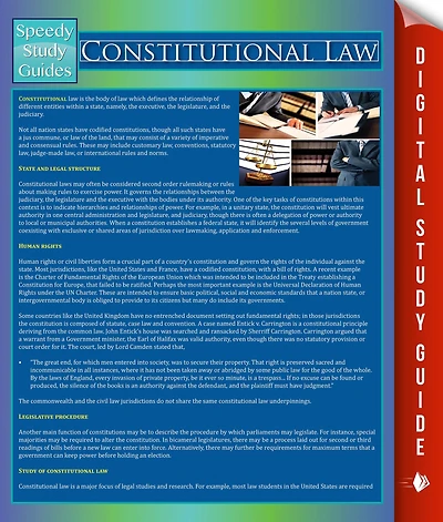Constitutional Law: Speedy Study Guides