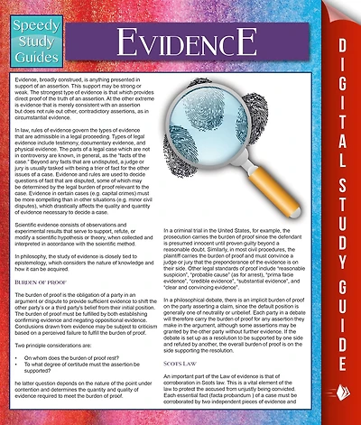 Evidence (Speedy Study Guides)