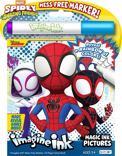 Spidey and His Amazing Friends Imagine Ink Magic Ink Pictures Book