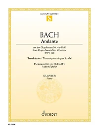 Andante from Organ Sonata No. 4 E Minor BWV 528 for Piano