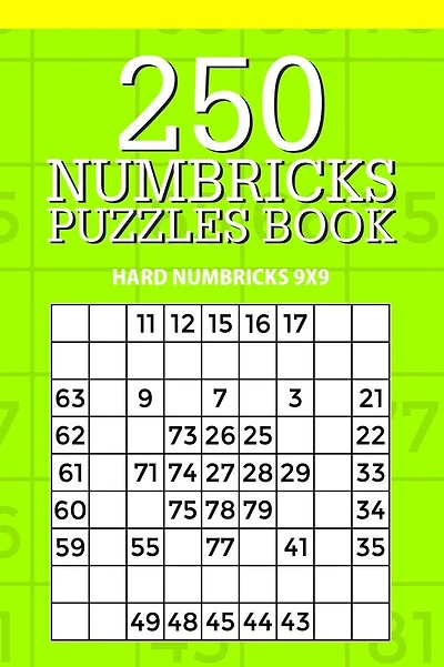 250 Numbricks Puzzle Book: Hard Numbricks 9x9