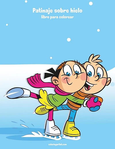 Patinaje sobre hielo libro para colorear 1