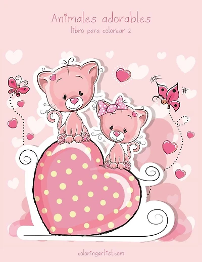 Animales adorables libro para colorear 2