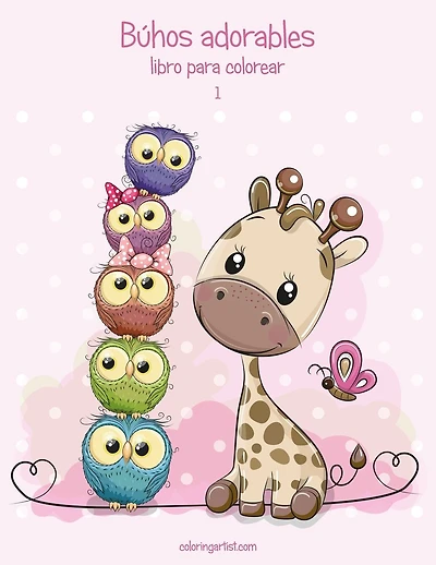 Búhos adorables libro para colorear 1
