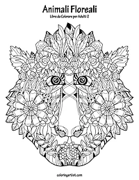 Animali Floreali Libro da Colorare per Adulti 2