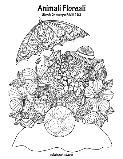 Animali Floreali Libro da Colorare per Adulti 1 & 2