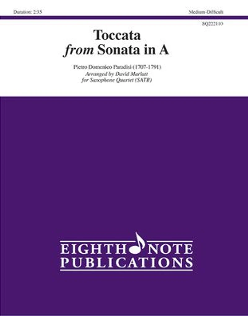 Toccata: From Sonata in A, Score & Parts