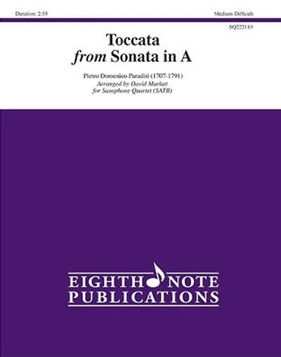 Toccata: From Sonata in A, Score & Parts