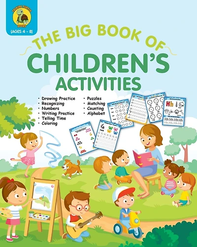 The Big Book of Children's Activities: Drawing Practice, Numbers, Writing Practice, Telling Time, Coloring, Puzzles, Matching, Counting, Alphabet Exercises (4 to 8 year olds / 8x10" / 100 pages)