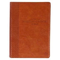 The Spiritual Growth Bible, Study Bible, NLT - New Living Translation Holy Bible, Faux Leather, Saddle Tan
